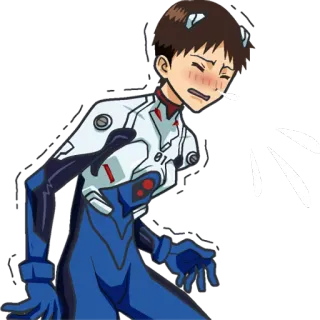 🤢 Shinji Ikari Neon Genesis Evangelion Anime, Eva, Nerv, Evangelion, Garçon telegram sticker