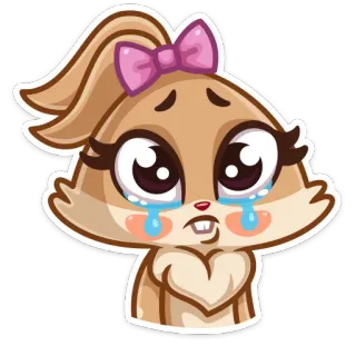 😢 kartun, kelinci, menangis, sedih, imut, hewan, stiker whatsapp sticker