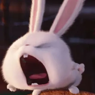 🐰 Snowball The Secret Life of Pets bunny, rabbit, animal, pet, cute, angry, animated telegram sticker