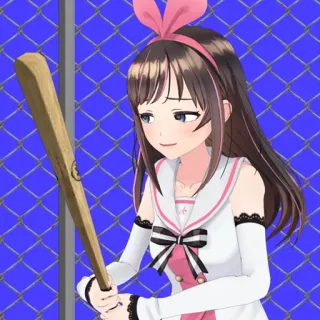 ⚾ Kizuna AI Ragazza anime, Mazze da baseball, Kizuna Ai, Vtuber, Rosa, Kawaii telegram sticker