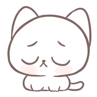 😔 gato, triste, fofo, adesivo, animal telegram sticker