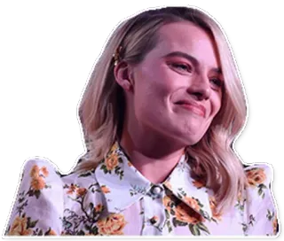 ☺️ Margot Robbie actrice, blonde, célébrité, portrait, femme whatsapp sticker