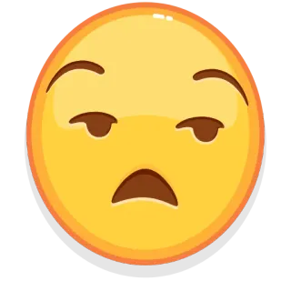 😒 Emoji, Gesicht, Ausdruck, gelangweilt, genervt telegram sticker