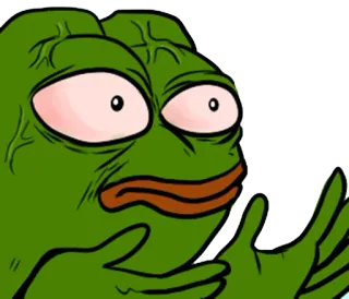 😳 Pepe the Frog Mème, Grenouille, Pepe, Internet, Drôle, Réaction telegram sticker