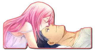 😘 Anime, Beijo, Amor, Casal, Romance telegram sticker