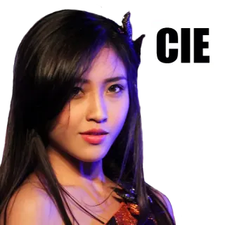 😏 CIE wanita, potret, asia, gadis, CIE whatsapp sticker
