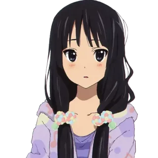 ❤️ Mio Akiyama K-On! anime, girl, cute, k-on, mio akiyama, cartoon telegram sticker