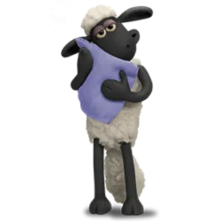 😴 Shaun Shaun the Sheep pecora, cartone animato, animale, fattoria, carino telegram sticker