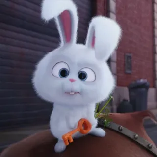 😕 Snowball The Secret Life of Pets coelho, fofo, animal, animal de estimação telegram sticker