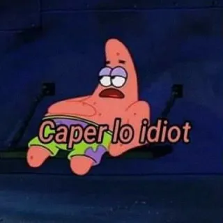 ➖ Patrick Star Caper lo idiot Dessin animé, Mème, Drôle, Spongebob, Patrick l'étoile telegram sticker