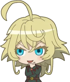 😏 Tanya Degurechaff Saga of Tanya the Evil Anime, Chibi, Militär, Manga, Tanya Degurechaff, Saga der Tanya whatsapp sticker
