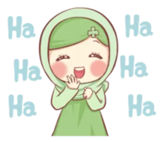 😂 Мультфильм, Хиджаб, Милый, Мусульманка, Девушка, Ислам, Персонаж telegram sticker