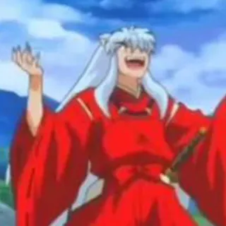 🐶 Inuyasha Anime, Kreskówka, Postać, Inuyasha, Miecz telegram sticker
