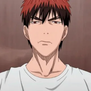 🥢 Akashi Seijuro Kuroko's Basketball Anime, Pallacanestro, Serio, Capelli rossi, Espressione seria telegram sticker