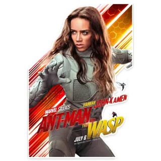 🐝 Wasp Ant-Man and the Wasp ANT-MAN THE WASP Marvel, superbohater, film, Wasp, Ant-Man, Hannah John-Kamen telegram sticker