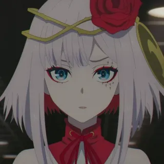 🥀 Anime, Ragazza, Rosa rossa, Personaggio, Illustrazione telegram sticker
