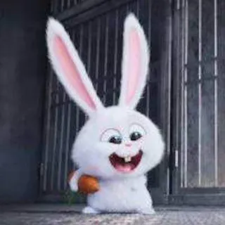 🤓 Snowball The Secret Life of Pets lapin, lapinou, dessin animé, animal, animal de compagnie, mignon, personnage telegram sticker