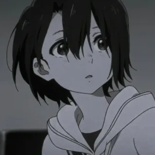 🖤 Anime, Kreskówka, Postać, Dziewczyna, Osoba, Animacja telegram sticker