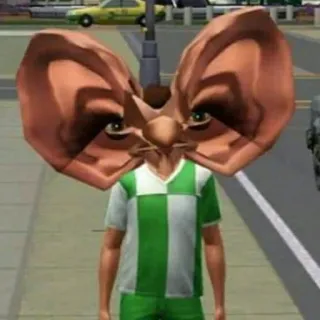 🤡 Ohren, Fußball, grün, lustig, Sims, Cartoon, Monster telegram sticker