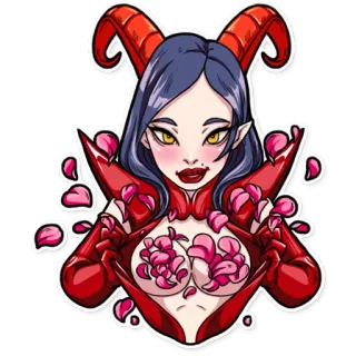 Miss Devil whatsapp stickers