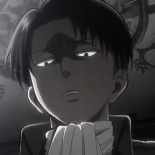🕶️ Levi Ackerman Attack on Titan anime, manga, levi, ackerman, attack on titan telegram sticker