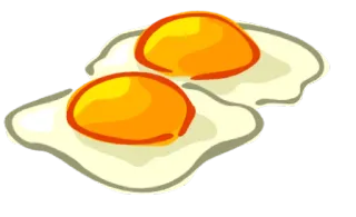 🍳 卵, 食べ物, 朝食, 目玉焼き, 揚げ telegram sticker