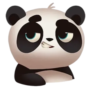 😏 Panda, Dier, Sticker, Smirking telegram sticker