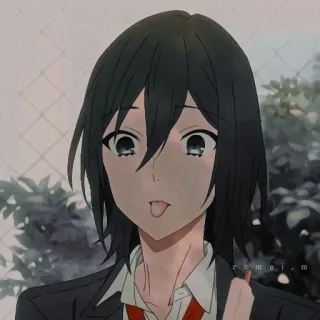 ♨️ 动漫, 角色, 可爱, 舌头, 制服 whatsapp sticker