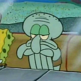 🧽 Squidward Spongebob Squarepants lula molusco, bob esponja, meme, desenho animado telegram sticker