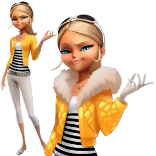 💁‍♀ Chloe Bourgeois Miraculous: Tales of Ladybug & Cat Noir Мультфильм, Девушка, Блондинка, Леди Баг и Супер-Кот, Хлоя, Буржуа telegram sticker