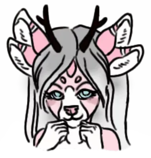 😊 Furry, Hirsch, Anthro, Cartoon, Kunst, Illustration, Süß telegram sticker