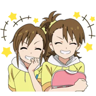 😆 Anime, Desenho animado, Amigos, Feliz, Alegre whatsapp sticker