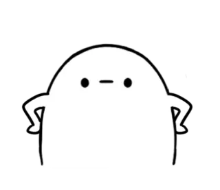 🥚 Blob, Bravo, Humor, Simples, Desenho animado, Branco telegram sticker
