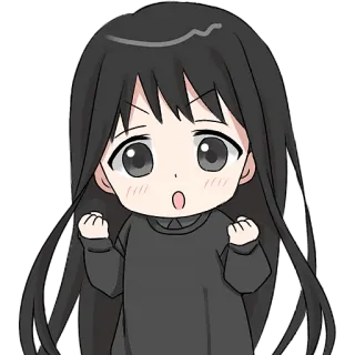 ✊ Anime, Ragazza, Chibi, Manga, Carino, Cartone animato, Personaggio telegram sticker