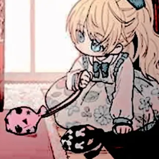 🍼 动漫, 娃娃, 可爱, 金发, 蓝眼睛 whatsapp sticker
