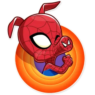 💪 Spider-Ham spider-man, schinken, schwein, cartoon, marvel, superheld whatsapp sticker