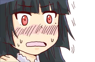 😳 anime, kartun, terkejut, tersipu, terkejut telegram sticker