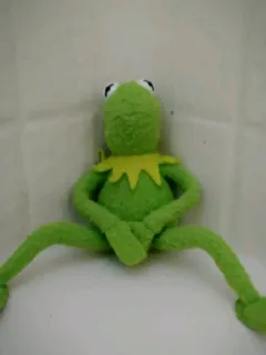 🐸 Kermit Kermit la rana, rana, Muppet, pupazzo, verde, carino, peluche telegram sticker