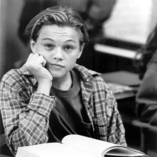 ⛓ Leonardo DiCaprio 演员, 肖像, 年轻, 男人, 名人 telegram sticker