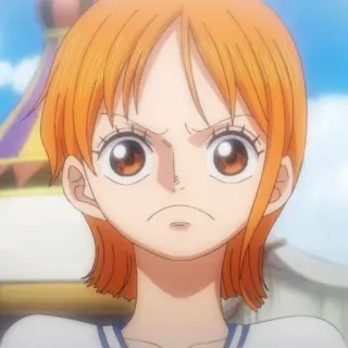 🍑 Nami One Piece 动漫, 漫画, 生气, 海盗, 导航员 telegram sticker