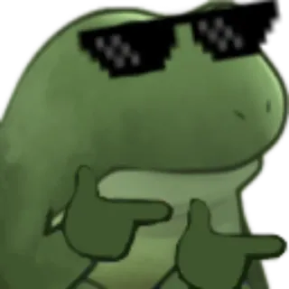😂 カエル, かっこいい, メガネ, ドヤ顔 telegram sticker