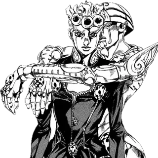 💀 Giorno Giovanna JoJo's Bizarre Adventure 애니메이션, 만화, 죠죠의 기묘한 모험, 죠르노 죠바나, 골드 익스피리언스 telegram sticker