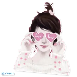 😍 LOVE kobieta, miłość, serca, walentynki, uczucie, słodkie, różowy telegram sticker