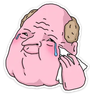 😢 llorando, triste, emocional, cara, hombre, lágrimas telegram sticker