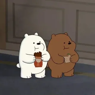 🐼 Ursos, Desenho animado, Fofo, Comida, Animais telegram sticker