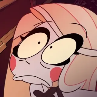 😵 Charlie Morningstar Hazbin Hotel animado, dibujos animados, Hazbin Hotel, Charlie Morningstar, preocupado whatsapp sticker