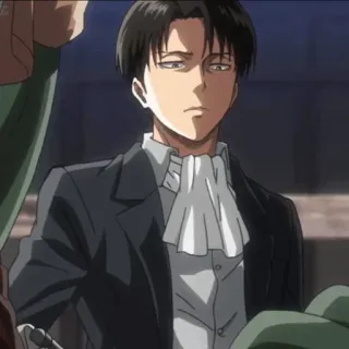 ☕ Levi Ackerman Attack on Titan Anime, Ataque a los Titanes, Levi Ackerman, Personaje, Manga telegram sticker