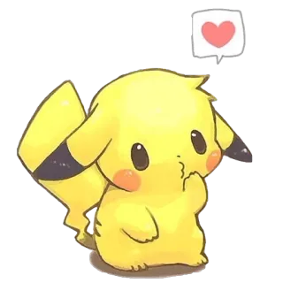 ❤ Pikachu покемон, пикачу, мультфильм, милый, животное telegram sticker