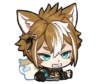 😡 Gorou Genshin Impact anime, dog, angry, game, genshin telegram sticker