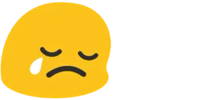 😥 sedih, menangis, emoji, wajah, kuning telegram sticker